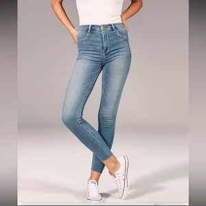 High rise jean leggings